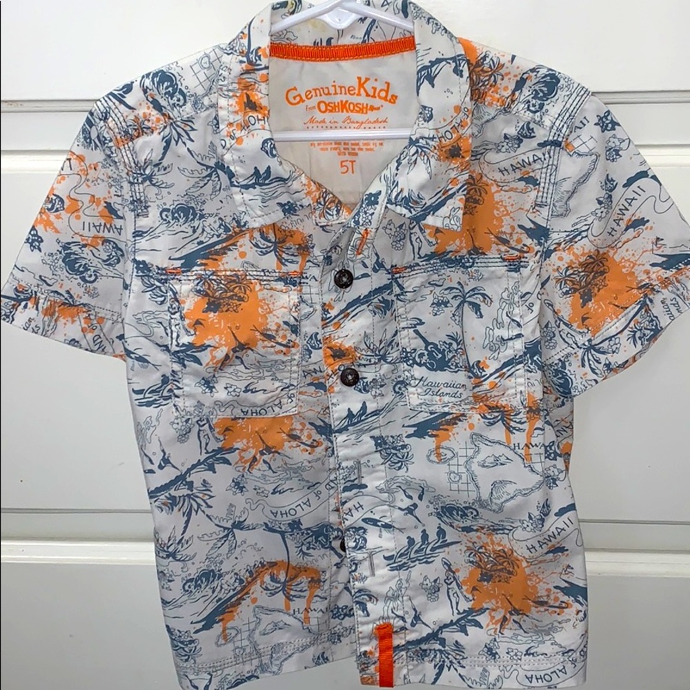 OshKosh boys Hawaiian polo size 5T
